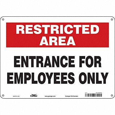 Safety Sign 10 inx14 in Aluminum