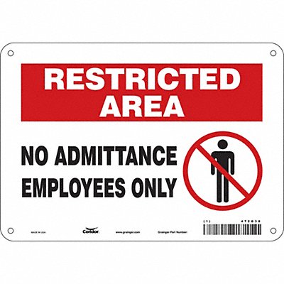 J7026 Safety Sign 7 inx10 in Polyethylene