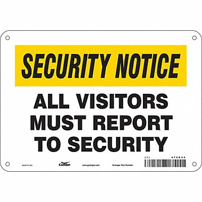 Safety Sign 7 in x 10 in Aluminum