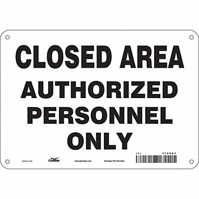 Safety Sign 7 in x 10 in Aluminum