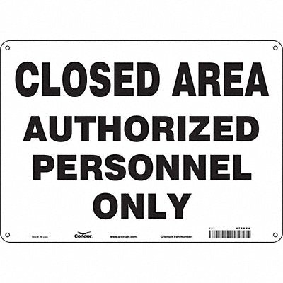 Safety Sign 10 inx14 in Aluminum