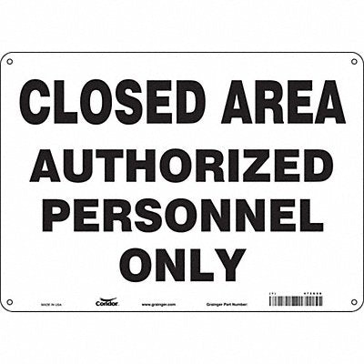 Safety Sign 10 inx14 in Polyethylene