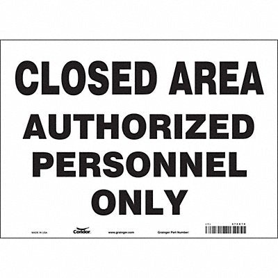 Safety Sign 10 in x 14 in Vinyl
