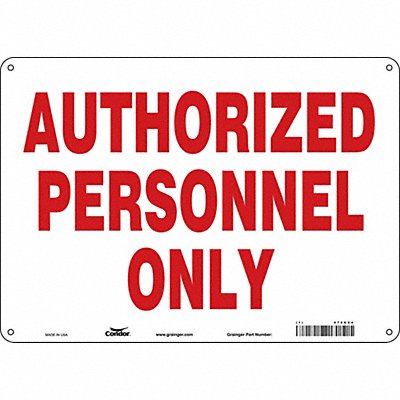 J7005 Safety Sign 10 inx14 in Polyethylene