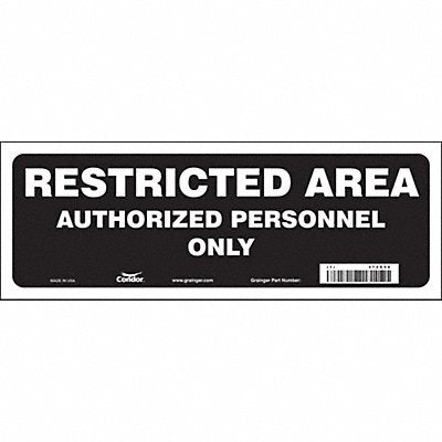 Safety Sign 5 in x 14 in Vinyl