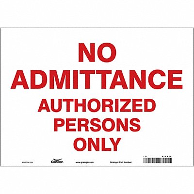 Safety Sign 10 inx14 in Vinyl