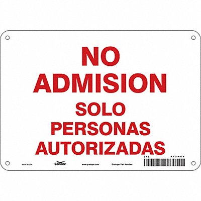 Safety Sign 7 in x 10 in Polyethylene