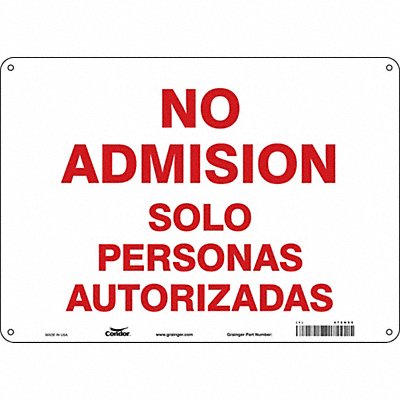 Safety Sign 10 inx14 in Polyethylene