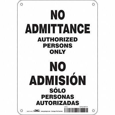 Safety Sign 10 inx7 in Aluminum