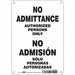 Safety Sign 10 in x 7 in Polyethylene