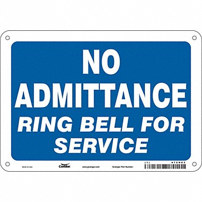 Safety Sign 7 in x 10 in Aluminum