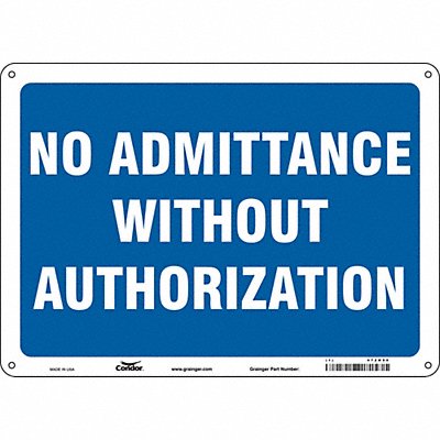 Safety Sign 10 inx14 in Aluminum