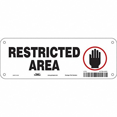 Safety Sign 3.5in x 10in Aluminum