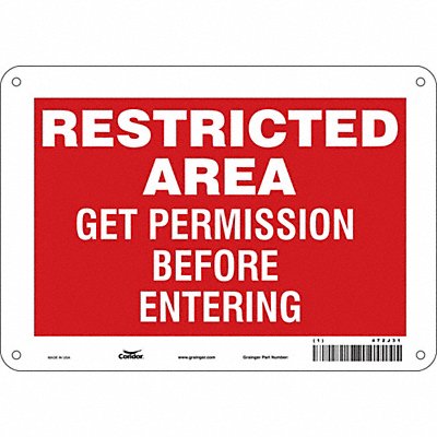Safety Sign 7 in x 10 in Aluminum