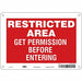 Safety Sign 7 in x 10 in Aluminum