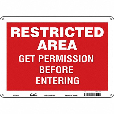 Safety Sign 10 inx14 in Aluminum