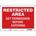 Safety Sign 10 inx14 in Aluminum