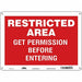 Safety Sign 10 inx14 in Polyethylene