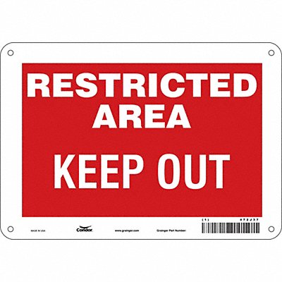 Safety Sign 7 in x 10 in Aluminum