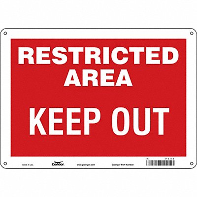 Safety Sign 10 inx14 in Aluminum