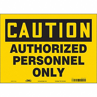 Safety Sign 10 inx14 in Vinyl