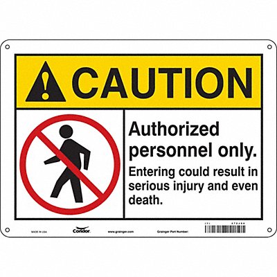 Safety Sign 10 inx14 in Aluminum
