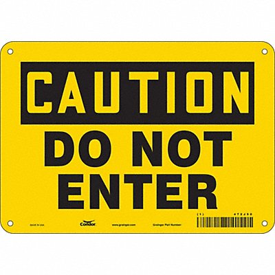 K1879 Safety Sign 7 in x 10 in Aluminum