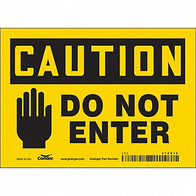 Safety Sign 5 inx7 in Vinyl