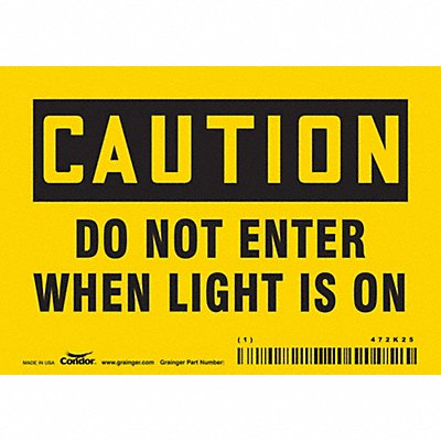 Safety Sign 3.5in x 5in Vinyl