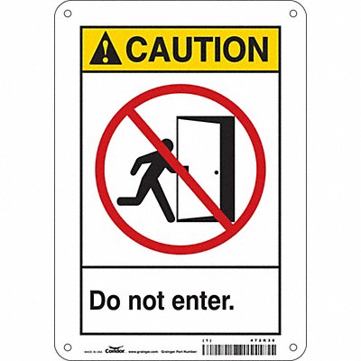 Safety Sign 10 in x 7 in Aluminum