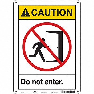 Safety Sign 14 inx10 in Aluminum