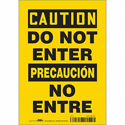 Safety Sign 10 inx7 in Vinyl