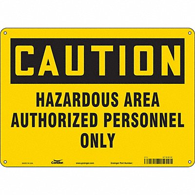 Safety Sign 10 in x 14 in Aluminum