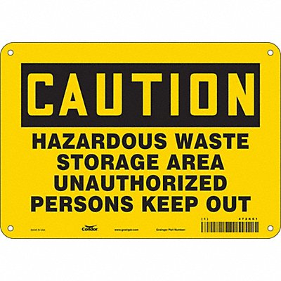 Safety Sign 7 inx10 in Polyethylene