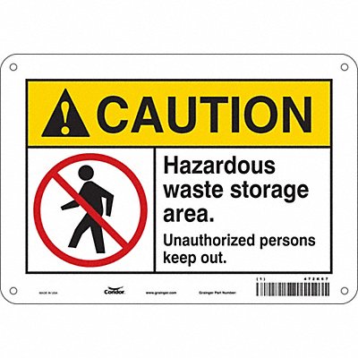 Safety Sign 7 in x 10 in Aluminum