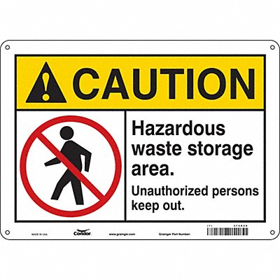 Safety Sign 10 inx14 in Aluminum