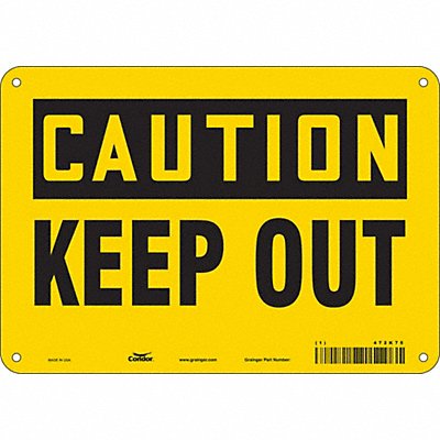 Safety Sign 7 in x 10 in Aluminum