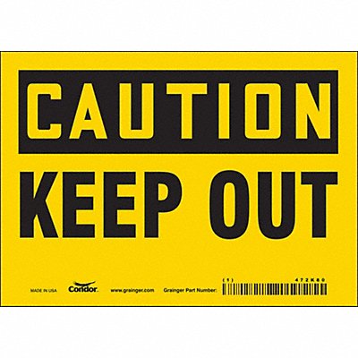 Safety Sign 5 in x 7 in Vinyl