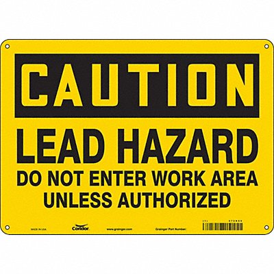 Safety Sign 10 inx14 in Polyethylene