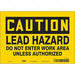 Safety Sign 7 in x 10 in Vinyl