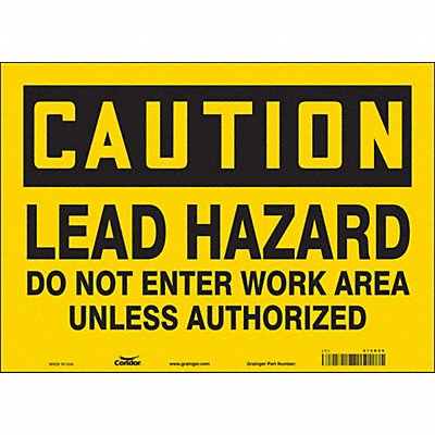 Safety Sign 10 in x 14 in Vinyl