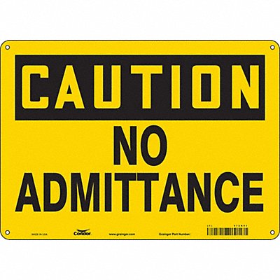 Safety Sign 10 in x 14 in Aluminum