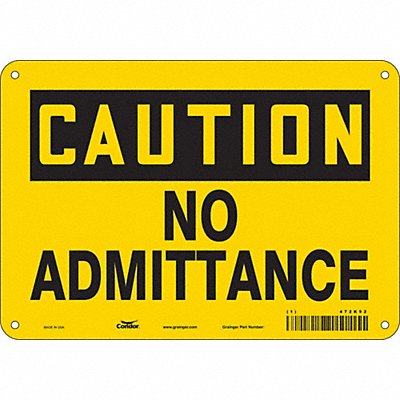 Safety Sign 7 in x 10 in Polyethylene