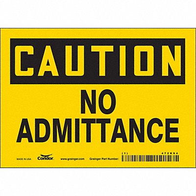Safety Sign 5 in x 7 in Vinyl