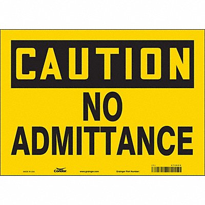 Safety Sign 10 in x 14 in Vinyl