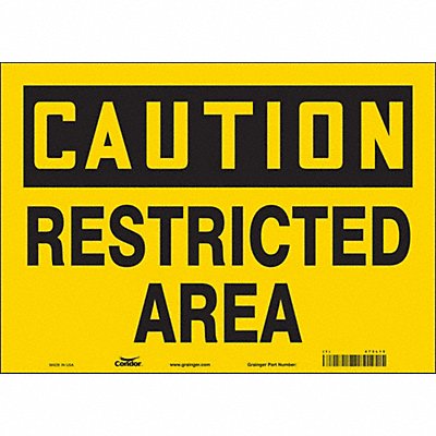 Safety Sign 10 inx14 in Vinyl