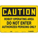 Safety Sign 10 inx14 in Aluminum