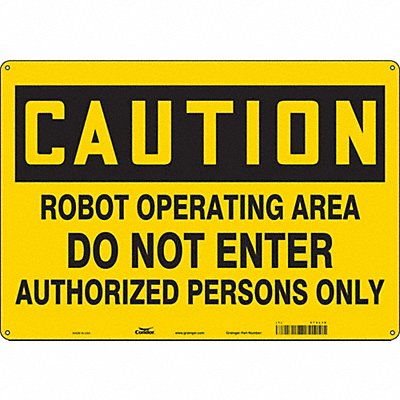 Safety Sign 14 in x 20 in Aluminum