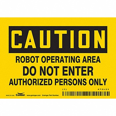 Safety Sign 3.5in x 5in Vinyl