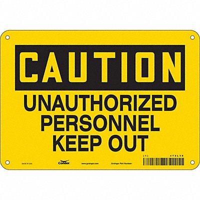 Safety Sign 7 in x 10 in Aluminum